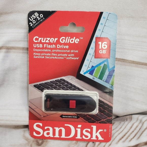Sandisk Cruzer Glide USB Flash Drive 16 GB 2.0/3.0 Sealed 2013 - Picture 7 of 7